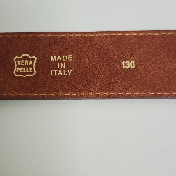 Brown Italian Leather Belt Size 40 - Picture 3 of 6